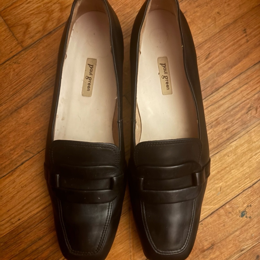 Paul Green Rimona Loafers Black Leather flats size womens US 9 - Picture 2 of 10
